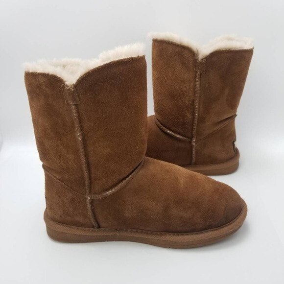 Tamarac Winter Boots Sonika Button Suede Shearling Lambs Wool Linning Size 7 M - Picture 4 of 12